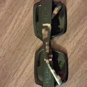 Prada Unisex Sunglasses with Tortoiseshell and Black Accents